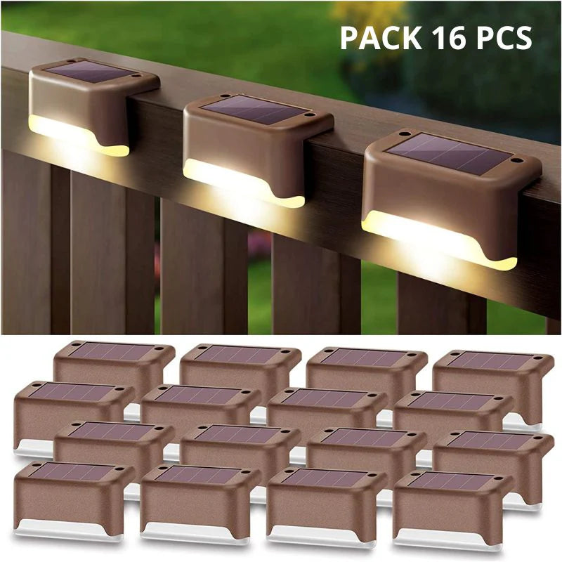 VIESTA™  Lot de 16 lampes solaires pour jardin, escalier, mur, piscine.